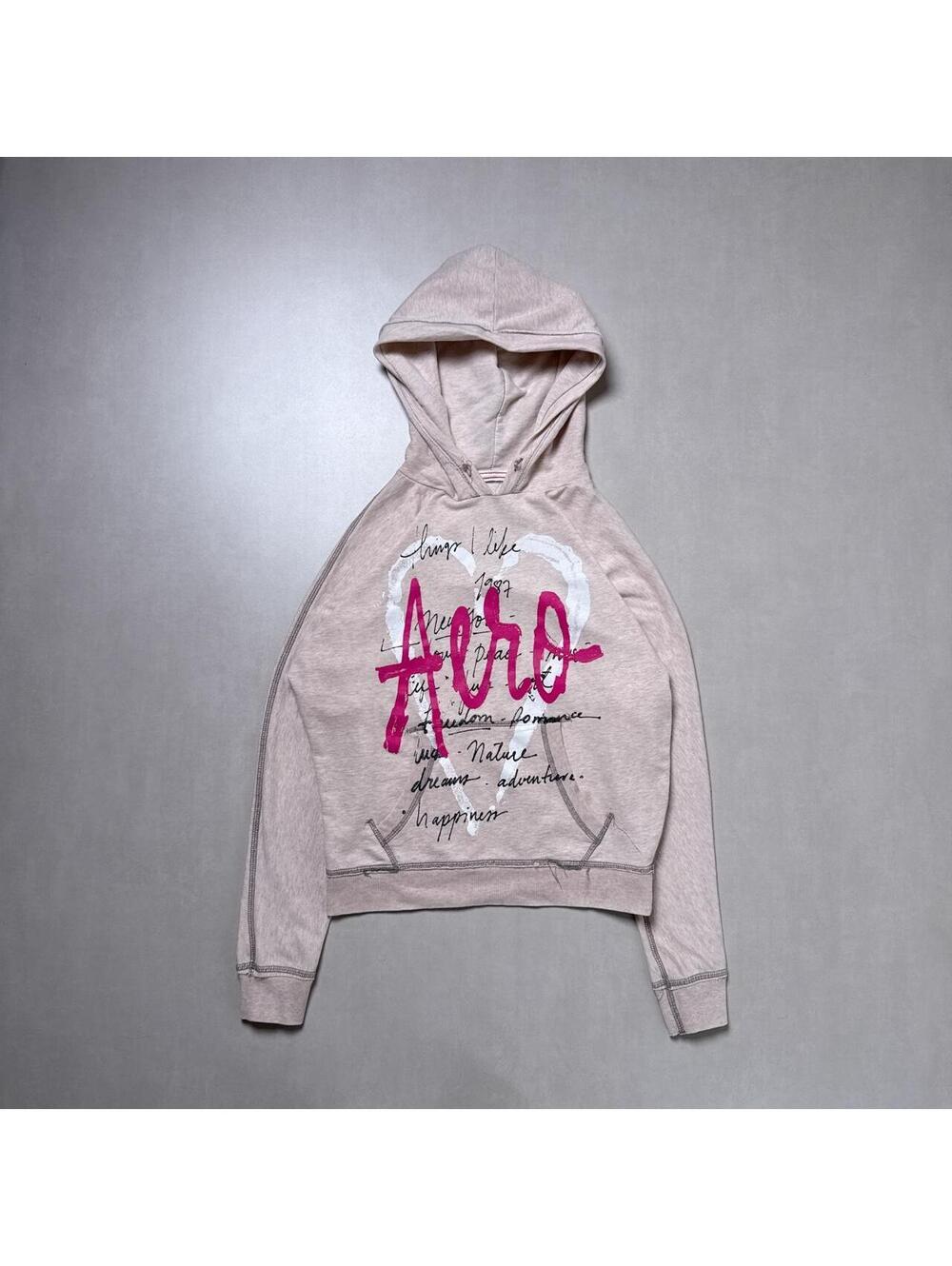 Y2K Aeropostale Pink 00s Grunge Hoodie Jacket